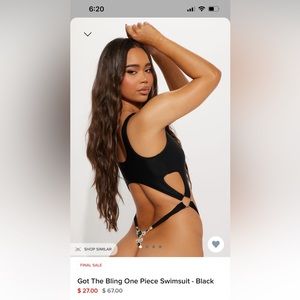 Fashion Nova thong jewel one piece swimsuit   **brand new with tags**